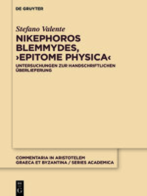 cover image of Nikephoros Blemmydes, ›Epitome physica